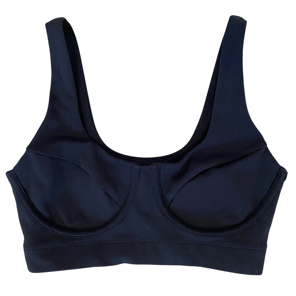 Spiritual Gangster Black Bustier Sports Bra Top Sz‎ S Athleisure Yoga Pilates